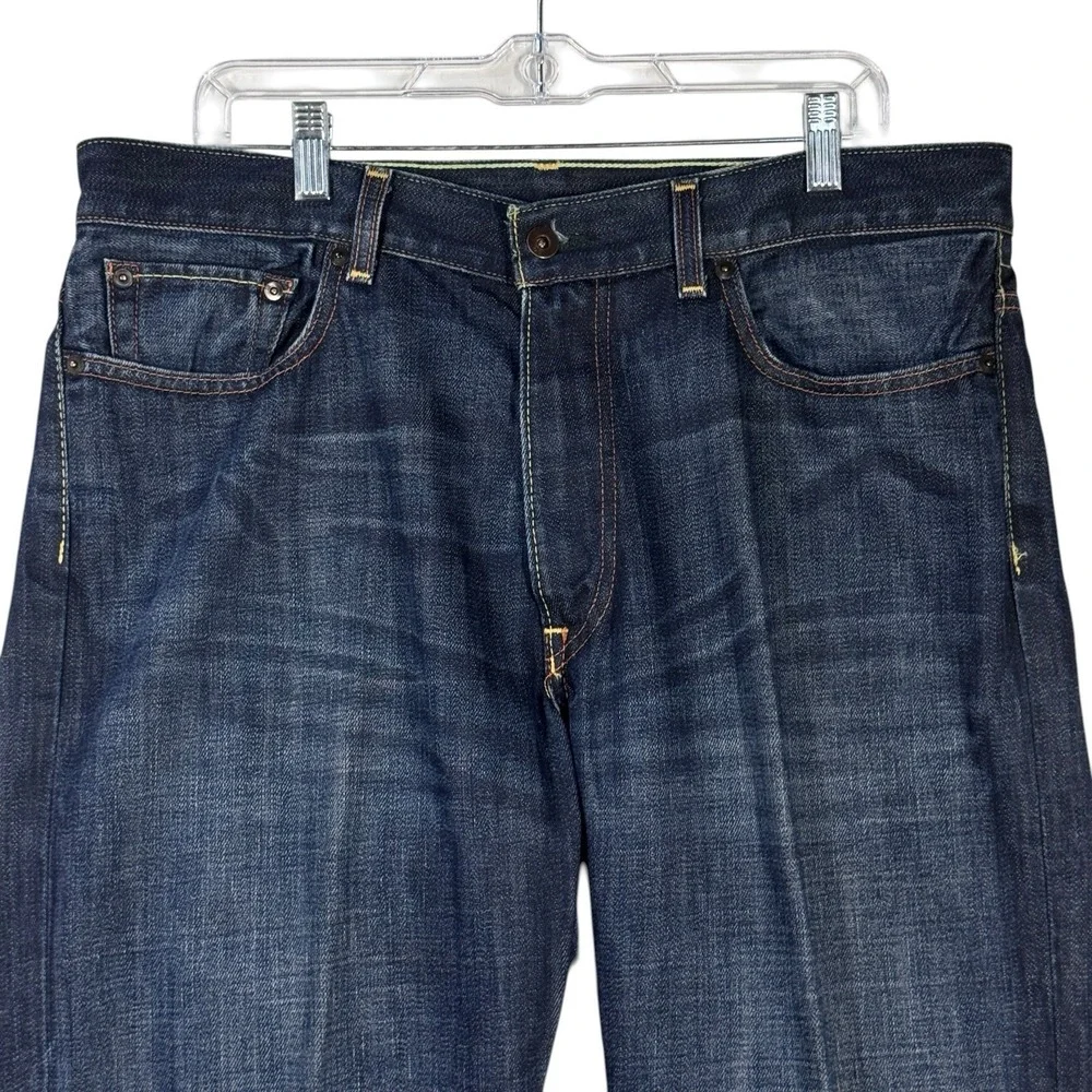 X2 Quality Denim Men's Jeans Size 36L x 34L Blue Classic Straight Regular Fit - Picture 2 of 13